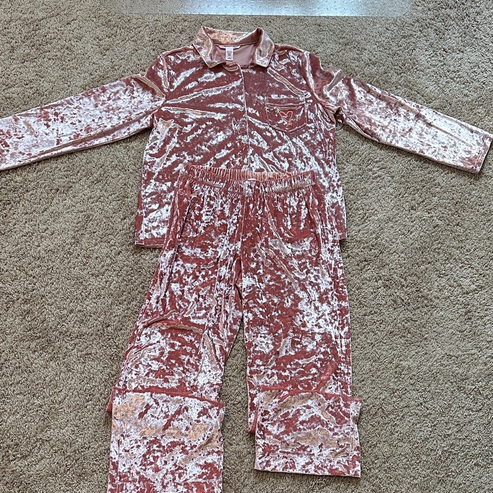 Victoria's Secret Pink Velvet Pajama Set